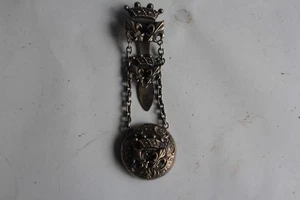 Clavet de Châtelaine Porte montre Fleur de lys Couronne de Baron (74469) - Picture 1 of 5