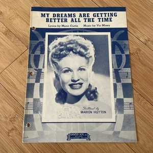 Vintage Sheet Music - My Dreams are Getting Better All the Time - 1944 Mizzy - Picture 1 of 5