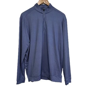 Johnnie-O Twilight Quarter Zip Long Sleeve Performance Golf Shirt Navy Medium - Picture 1 of 10