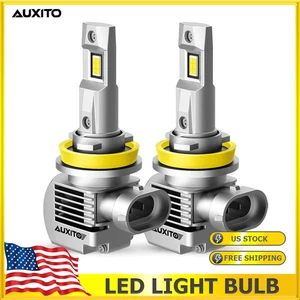 AUXITO H11 LED Headlight Kit Low Beam Bulbs Bright White 6000K H9 H8 Canbus HID - Picture 1 of 10