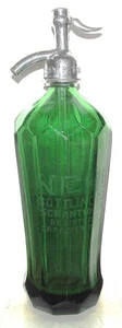Vintage Early NEHI Bottling Co Scranton PA Soda Pop Green Ribbed Seltzer Bottle - Picture 1 of 5