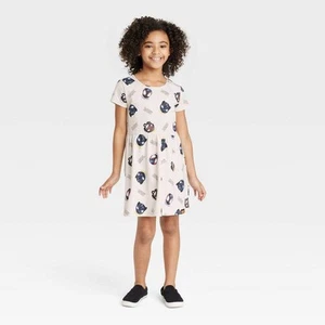 Girls' Marvel x Nikkolas Smith Trio Dress Beige - Picture 1 of 1