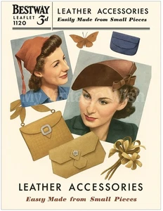 1940s Leather Hats and Bags and Accessories Vintage Pattern - Picture 1 of 1