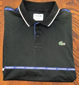 Lacoste Sport Polo Shirt Men XXL Black Performance Active Ultra Dry Short Sleeve - Picture 1 of 6
