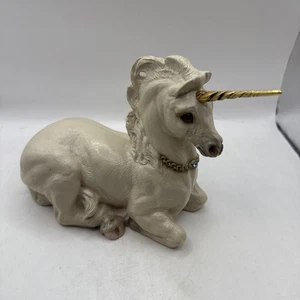 Windstone Editions White Unicorn Mother Pena 1990 Blue Crystal 9” - Picture 1 of 8