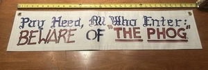 Kansas Jayhawks KU "PRESTA ATENCIÓN A TODOS LOS QUE ENTRAN" CUIDADO CON EL PHOG pancarta de vinilo 🔥 - Imagen 1 de 2