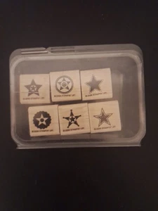 Stampin Up 2006 Wooden Rubber Stamps Starstruck Set of 6 Lightly Used - Picture 1 of 2