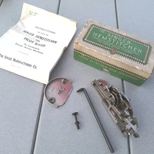 RARE 1940 Singer Hemstitcher Picot Edger Attachment Sewing 121387 w/ Box - Picture 1 of 17