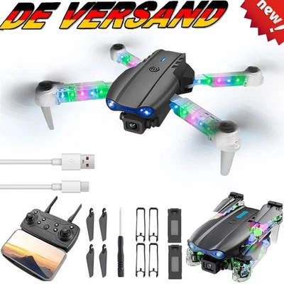 1080P Kamera Drohne Faltbar mit LED Lichter Quadcopter für Kinder und Erwachsene - Bild 1 von 4