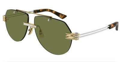 Gafas de sol Bottega Veneta BV1342S-003 con escudo verde audaz Foto 1 de 3