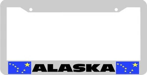 WHITE ALASKA state flag License Plate Frame - Picture 1 of 1
