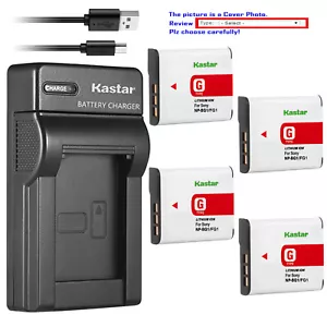 Kastar Battery Slim USB Charger for Sony NP-BG1 NP-FG1 Sony Cyber-shot DSC-W150 - Picture 1 of 11