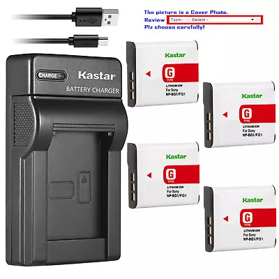 Kastar Battery Slim Charger for Sony NP-BG1 NPFG1 & Cyber-shot DSC-W110 Camera