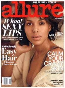 Allure Magazine November 2014 Kerry Washington Scandal Sexy Lips Easy Hair - Imagen 1 de 1