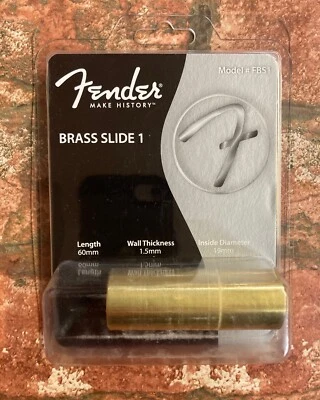 Fender Solid Brass Guitar Slide, Standard Medium Size, for Electric & Acoustic