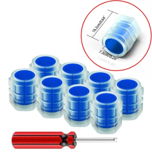 Car Auto Wheel Tire Tyre Air Valve Stem Blue LED Light Caps Cover Accessories - Picture 1 of 20