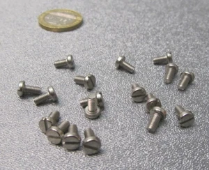 Tornillo de máquina métrico ranurado con cabeza de queso de acero inoxidable 18-8 M3 x 6 mm L, 200 piezas - Imagen 1 de 11