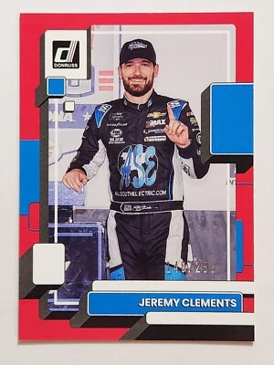 2023 Panini Donruss NASCAR Racing #92 Jeremy Clements Red Parallel #148/299 - Image 1 of 2