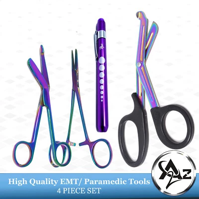 Multi EMT/ Paramedic Tools Shears Medical Bandage Scissors Penlight Hemostat - Image 1 of 4
