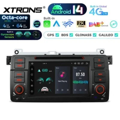 Xtrons Android 14 Autoradio PX7446BGS 8CORE 64GB WiFi FÜR BMW E46 Rover 75+++ - Bild 1 von 4