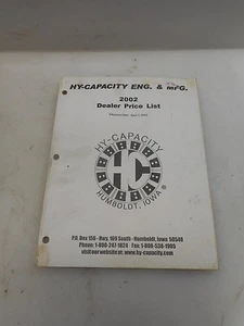 HY-CAPACITY ENG & MFG 2002 LISTA DE PRECIOS DEL DISTRIBUIDOR 2-ABR-02 - Imagen 1 de 1