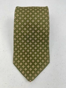 Brooks Brothers Men’s Pure Silk Geometric Olive Yellow Floral Neck Tie NWT# T03 - Picture 1 of 7