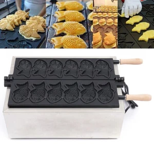 Electric Waffle Maker Machine,Commercial Nonstick Taiyaki Fish-Shaped Mold Baker - Picture 1 of 12