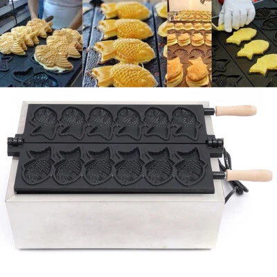 Electric Waffle Maker Machine,Nonstick Commercial Taiyaki Fish-Shaped Mold Baker - Image 1 of 4