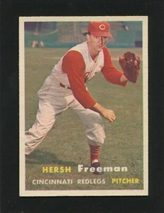 #32 HERSH FREEMAN, Reds - 1957 Topps: NM, Great Centering, Gloss, Color 220063 - Imagen 1 de 3
