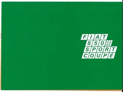 Fiat 850 Sport cupé 1968-1971 folleto de ventas del mercado del Reino Unido Foto 1 de 2