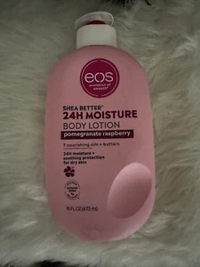 EOS Shea Butter 24H Moisture Body Lotion Dry Skin Pomegranate Raspberry 16 fl oz - Picture 1 of 1