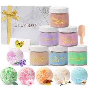 Luxury 14-Piece Floral Bath Salt & Bomb Gift Set for Mother's Day Gifts - Picture 1 of 6