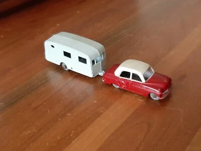Vauxhall Cresta Hauler Matchbox Red Car And Trailer Gray Wheels N/M Rare!!!  - Image 1 of 4