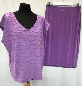 Kim & Co Lilac Skirt Top Set Size L - Picture 1 of 5