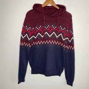 American Eagle ernsthaft weicher Hoodie Wollmischung Herren klein mehrfarbig geometrisch - Bild 1 von 12