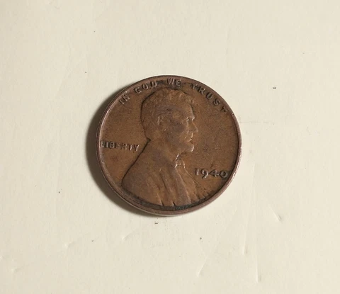 1940 Lincoln penny Rare No Mint Mark,DD on reverse,plus Free $1 Presidental coin Cover