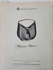 1961 Etienne Aigner women's linen and leather purse vintage fashion ad