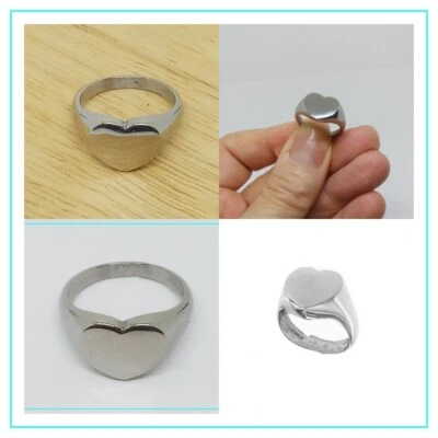 Anello in acciaio inox uomo donna cuore amore di per - Immagine 1 di 4