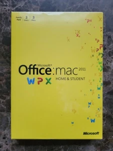 NEW Microsoft Office MAC 2011 for 3 PCs SEALED BOX - Picture 1 of 3