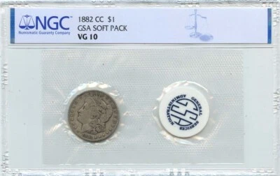 1882-CC Morgan Dollar GSA SOFT PACK S$1 NGC VG10 - Image 1 of 2
