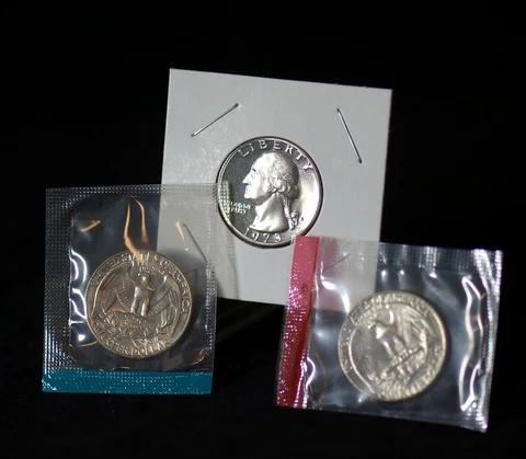 1973 P D & S Washington Quarters S-Proof, P/D BU US Mint 3 Coin Set Lot Cover