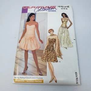 Butterick Glamour Collection Sewing Pattern 4632 Prom Gown Bubble Dress 12 14 16 - Picture 1 of 4