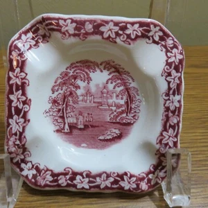 Mason's Ironstone England rot VISTA Aschenbecher 3,5 cm quadratisch - Bild 1 von 3