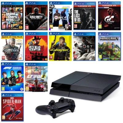 Playstation 4 Ps4 Usata 500 Gb Con Gioco Ps4 e Controller Originale Console Sony - Immagine 1 di 3