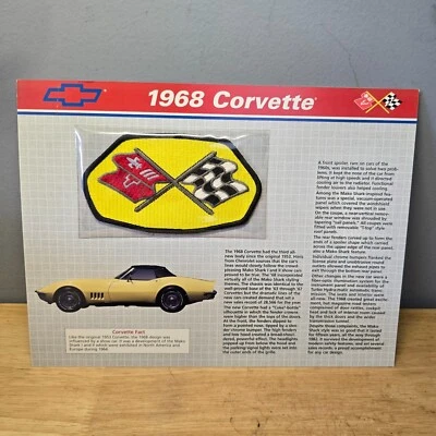 1968 Corvette Willabee & Ward Embroidered Patch & Collector Data Sheet - Image 1 of 2