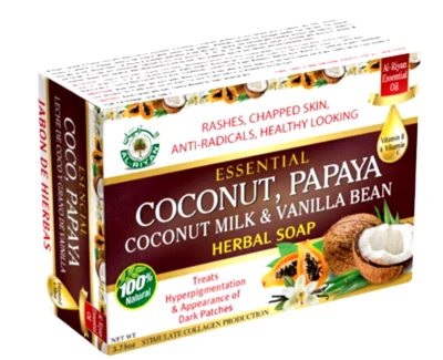 ORGANIC SOAP-Al Riyan COCONUT PAPAYA SOAP 100% Natural Vegan Brightens Skin