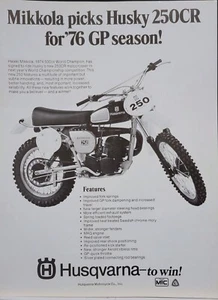1976 Husqvarna 250CR Motorcycle Ad - Picture 1 of 1
