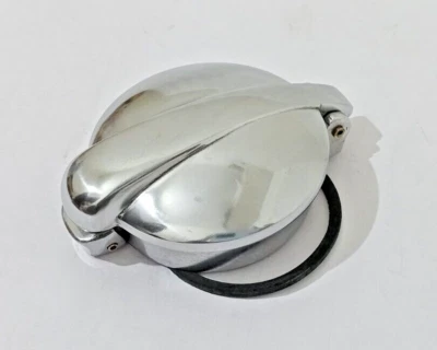 2.5" MONZA POLISHED ALLOY PETROL TANK FUEL FLIP CAP FOR CAFE RACER BSA AJS |Fit Foto 1 de 4