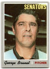 1970 Topps Baseball George Brunet Washington Senators #328