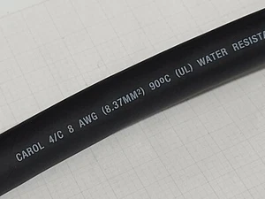 Carol 16064 8/4C Carolprene SOOW UL/CSA 600V/90C Portable Power Cord Black /5ft - Picture 1 of 9